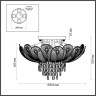 Люстра ODEON LIGHT PAROTI HALL ODL24 519 E14 7*40W металл хрусталь стекло, золото прозрачный янтарный 5048/7