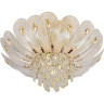 Люстра ODEON LIGHT PAROTI HALL ODL24 519 E14 7*40W металл хрусталь стекло, золото прозрачный янтарный 5048/7