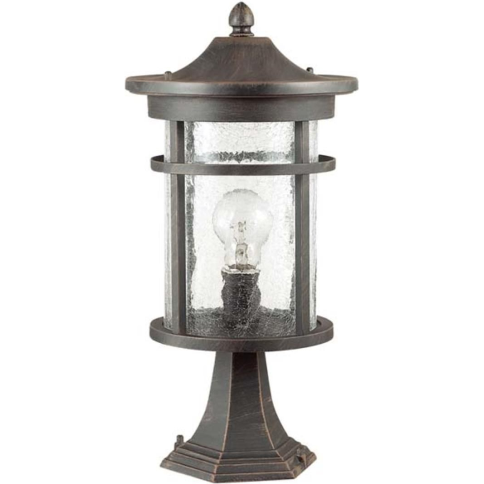 Уличный светильник ODEON LIGHT VIRTA NATURE ODL18 710 IP44 E27 60W 220V на столб коричневый/патина 4044/1B